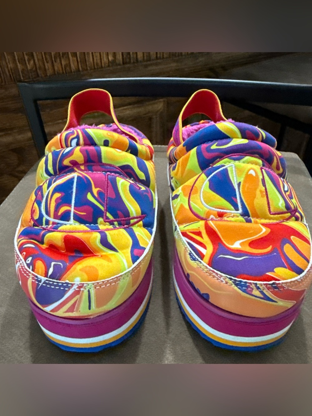 Champion Multicolor Swirl Wedge Slip-Ons size 7